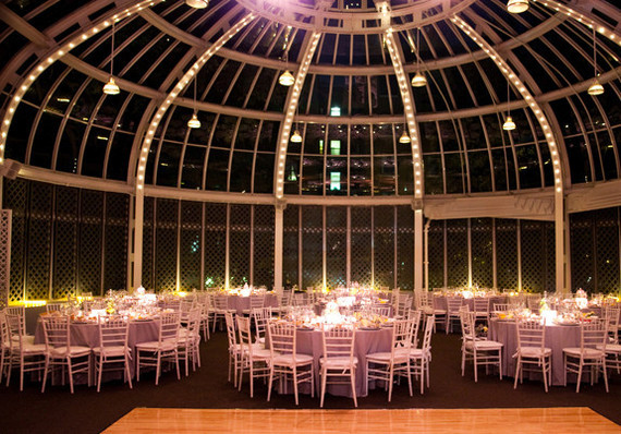 Night reception venue and dining decor