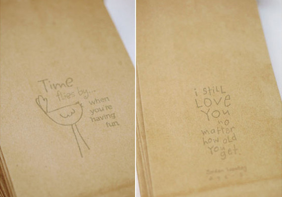 Brown paper bag reception favors