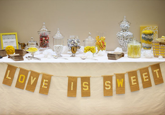 Love is Sweet Banner Sweets Table