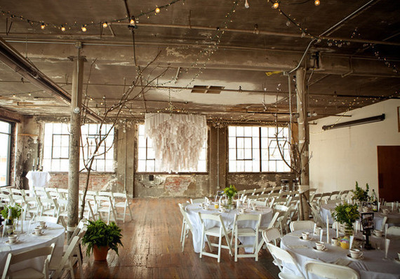 Rustic tree ceremony decor