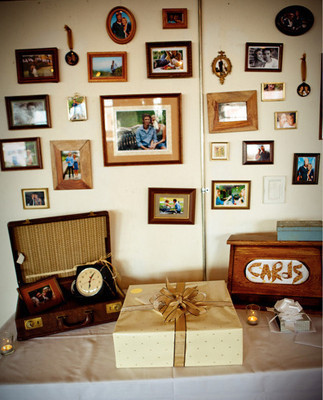 Vintage photo frame wall