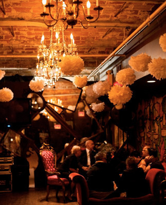 Pom pom reception decor