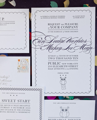 Simple modern invitations