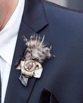 DIY sewn boutonnieres