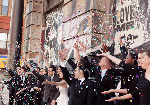 Confetti ceremony portrait