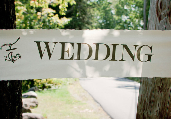 Beautiful simple wedding banner