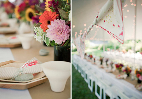 Bright reception decor