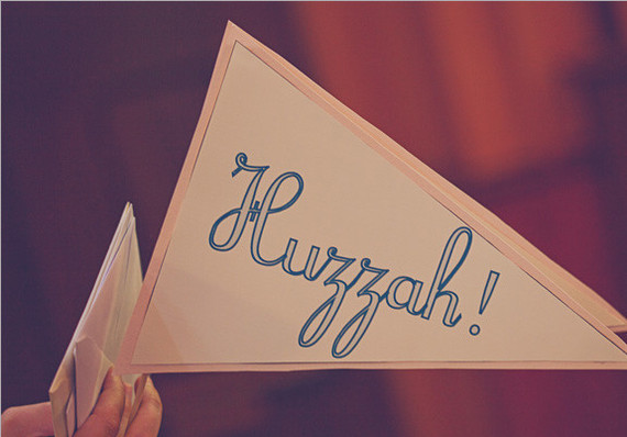 Huzzah flag decoration detail