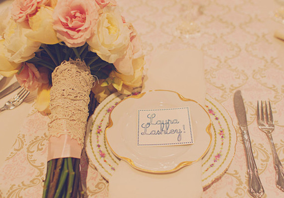 Vintage lace and mix match china