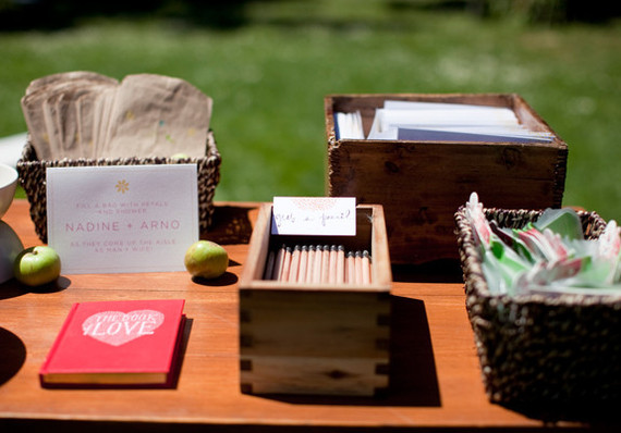Guestbook and ceremony decor