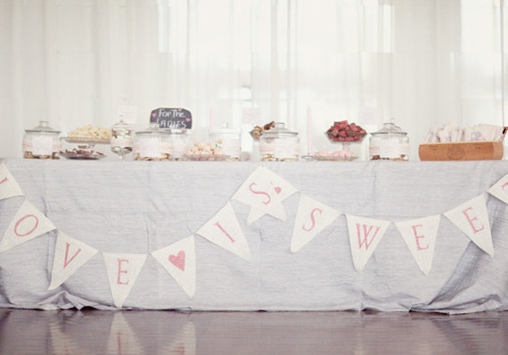 Love is sweet bunting for dessert table
