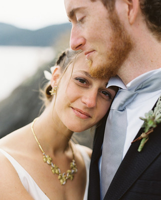 beautiful couple portrait close-up