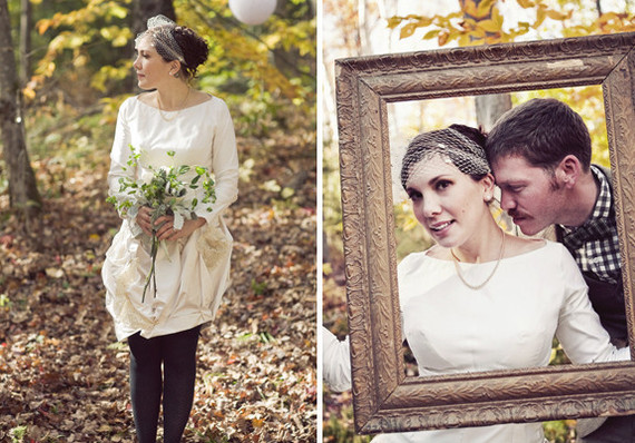 Bridal vintage dress and necklace detail