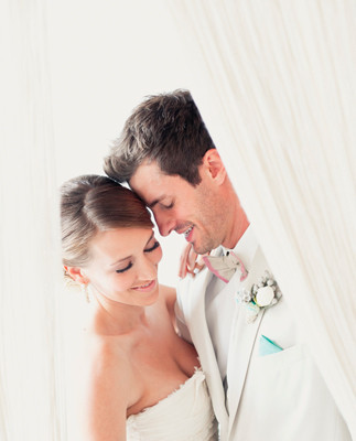 Bride and groom simple classy portrait