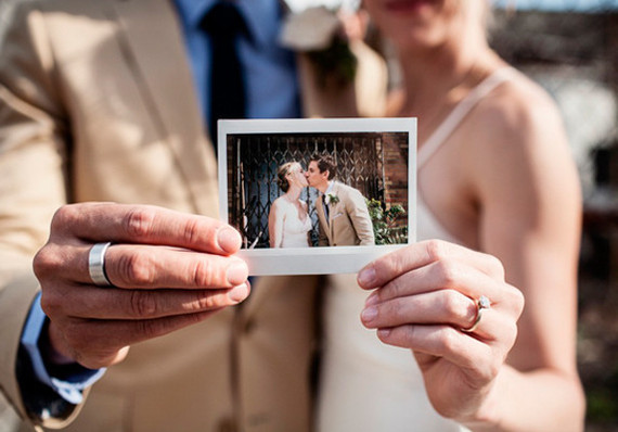 Polaroid couple portrait