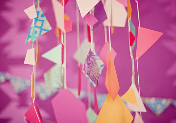 cut paper garland