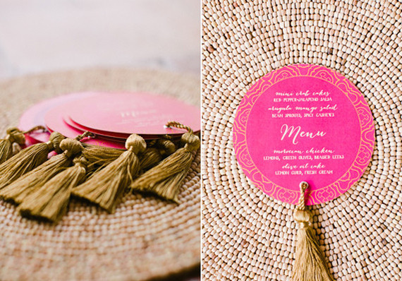 moroccan inspired wedding menu