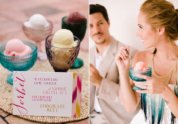 Sorbet wedding dessert