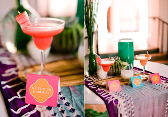 Watermelon margherita cocktail