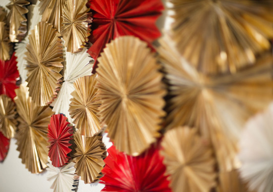 Circular paper wall decor