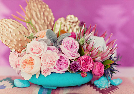 Bohemian floral centerpiece