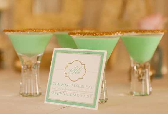 Green & gold cocktail ideas