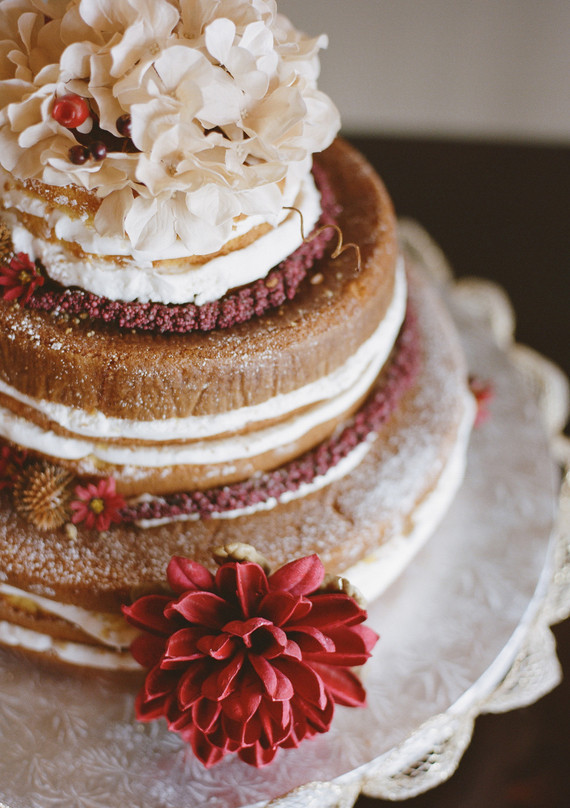 Fall inspired wedding cake