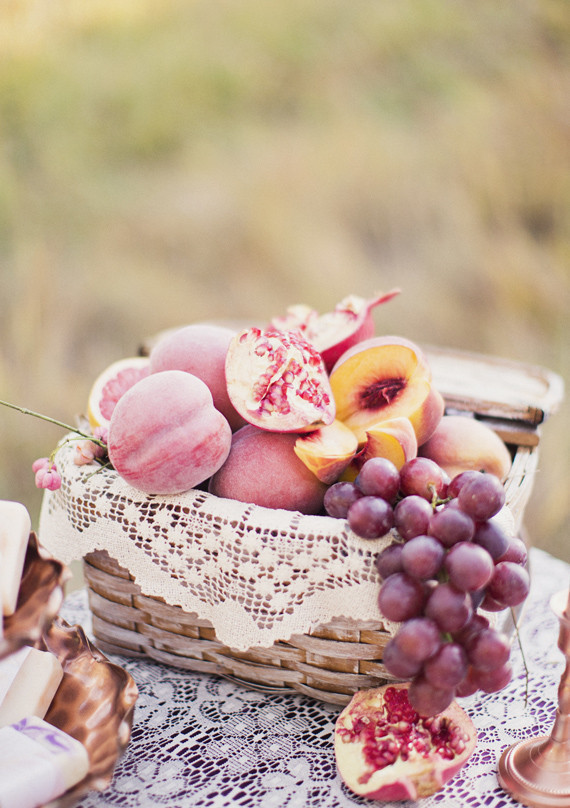 Peach and Plum Fruit Basket