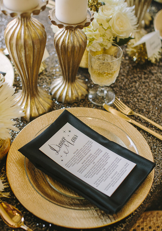 Gold Sparkly Place Setting