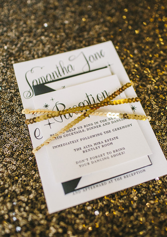 Gold and Black Wedding Invitations
