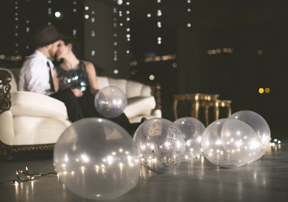 Clear Balloons and Hanging Lights