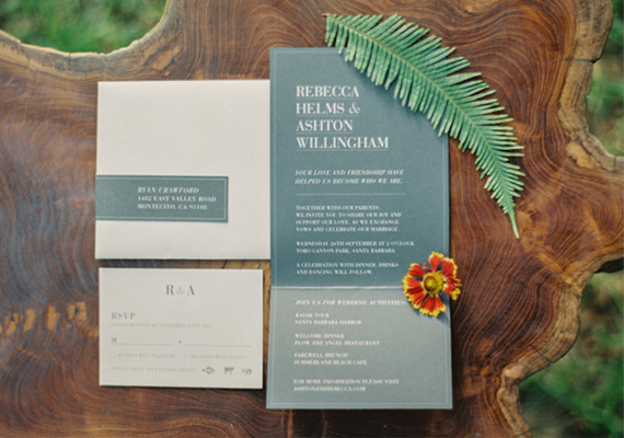 Rustic Minimal Wedding Invitations