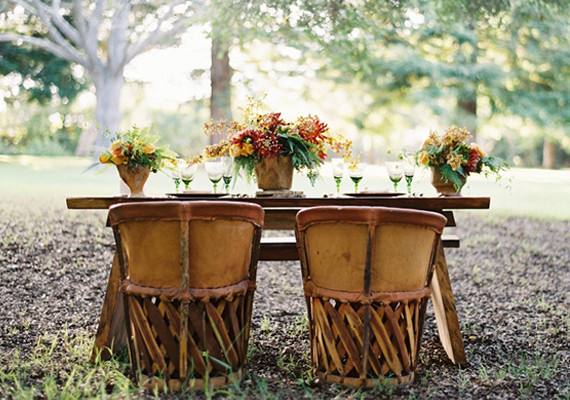 Wood Equipales Chairs and Table