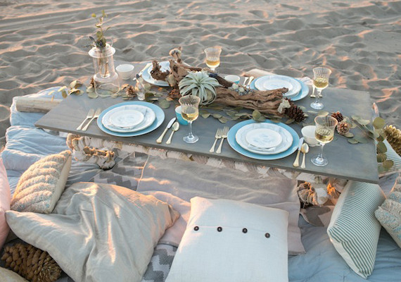 Beachside Wood Tablescape
