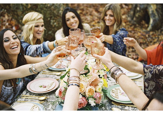 Vintage Peach Glassware