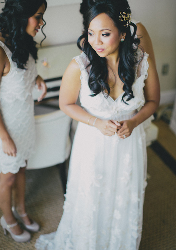 Claire Pettibone V-Neck Bridal Gown