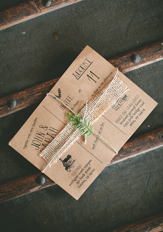 DIY Kraft Paper Invite