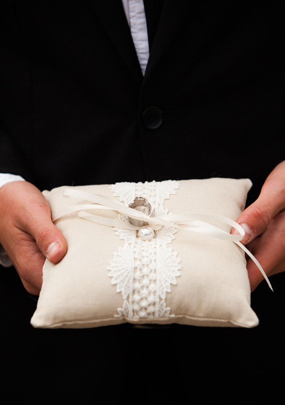 doily lace ring bearer