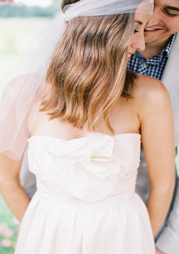 Strapless Flower Ruffle Gown