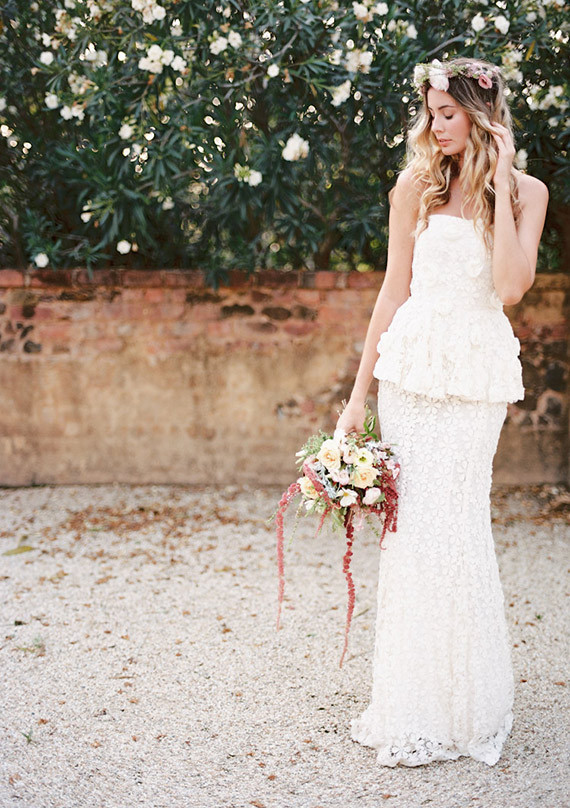 Peplum Kelsey Genna Gardenia Gown