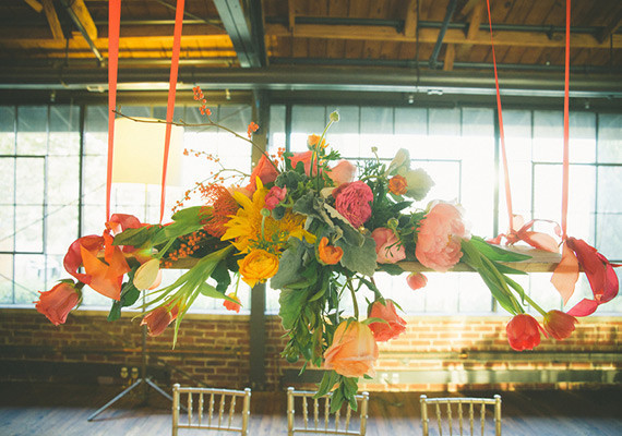 Colorful Hanging Floral Arrangement