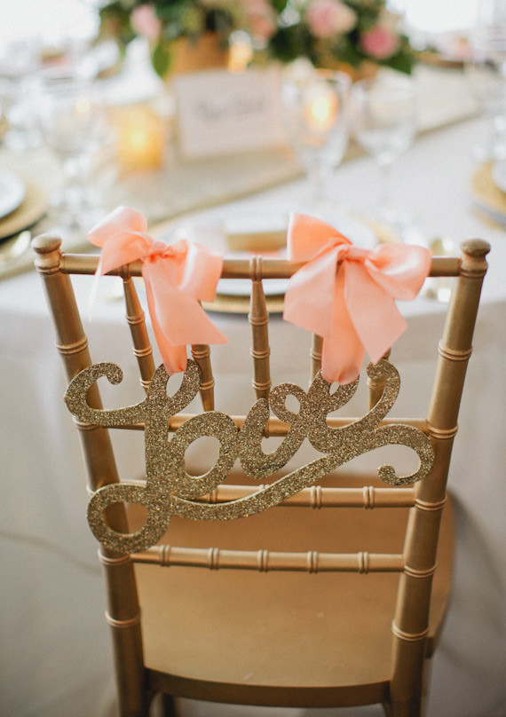 Gold Laser Cut Love Chair Sign