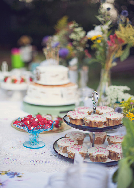 Backyard Colorful Dessert Table