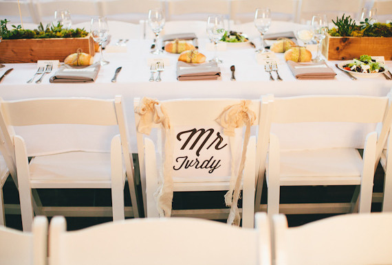 Rustic White Reception Decor