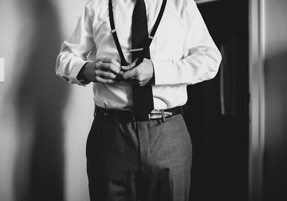 Hugo Boss Suit with Suspenders