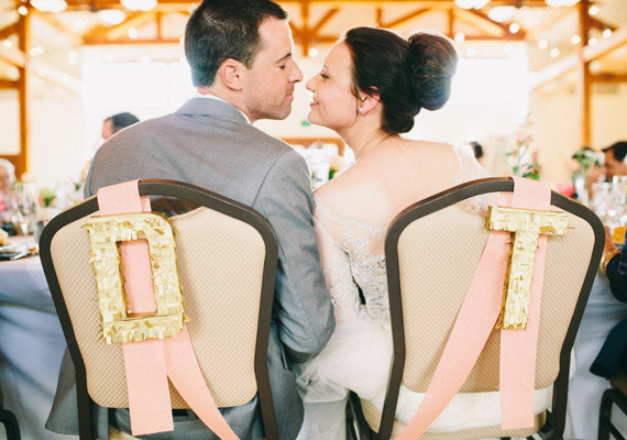 Gold Fringe Letter Chair Labels