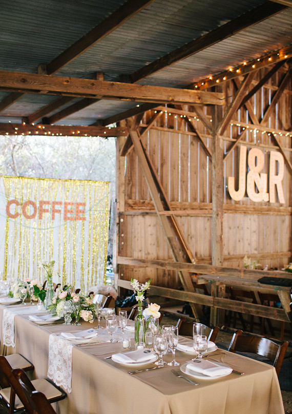 Rustic Modern Reception Decor