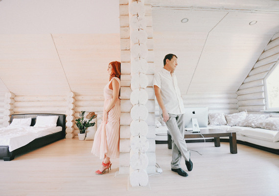 Log Cabin Spring Engagement Shoot