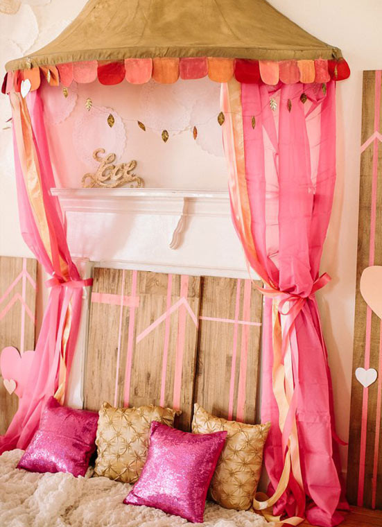 Pink and Gold Tent