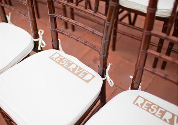 Kraft Reserved Seating Signs